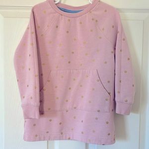 Foil spot sweatshirt tunic
